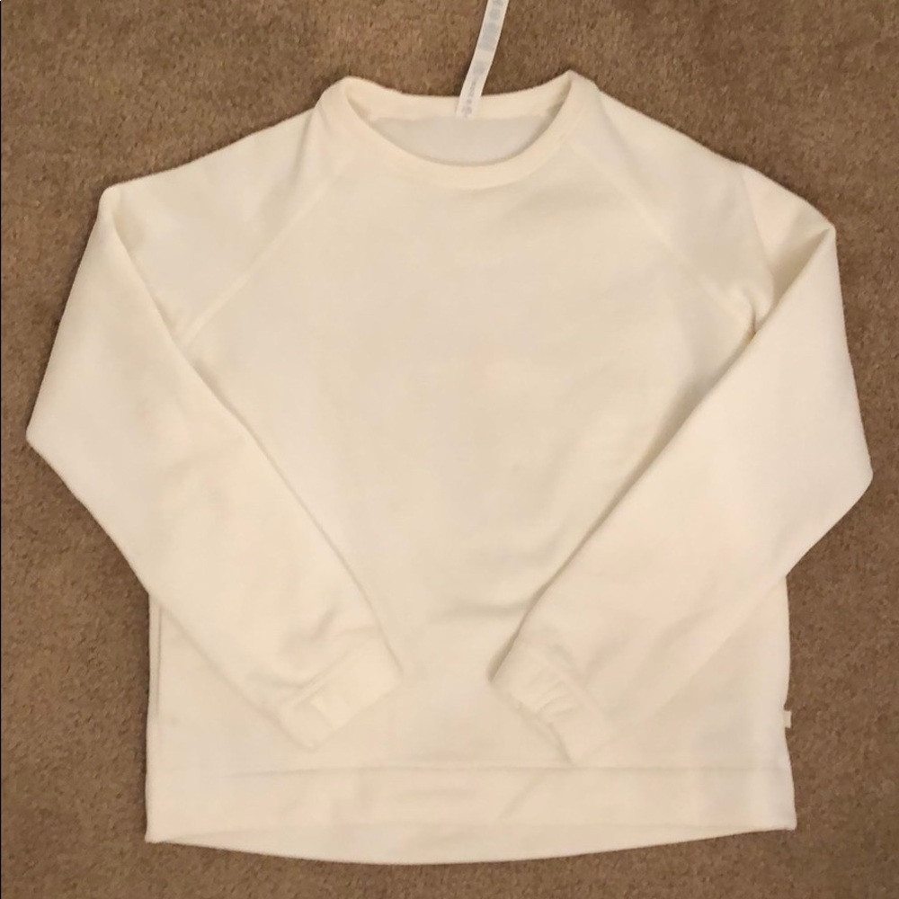 $128 Lululemon Cozy White Snapshot sweatshirt Sz6 - Picture 4 of 4